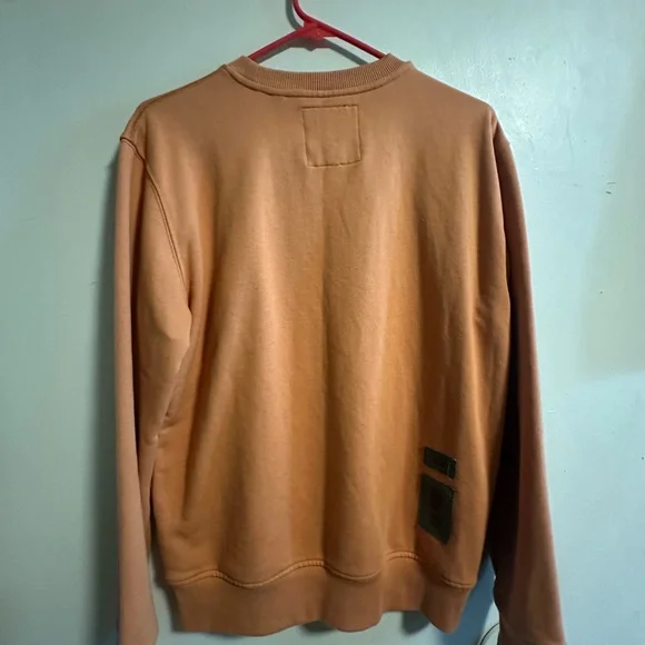 COPY - G-Star Orange Crewneck Sweater with Ribbed Details